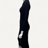 Vestido Dolce & Gabbana Full Zip Dress Black