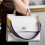 Bolsa Dolce & Gabbana Sicily Branca com Ferragens Douradas