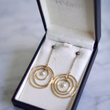 Brincos HStern Ouro 18K com Pérolas e Diamantes Cognac