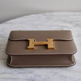 Bolsa Hermès Constance 24 Epsom Etoupe com Ferragens Gold