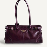 Bolsa Prada Bonnie Média Burgundy
