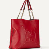 Bolsa Gucci Apollo Tote Bag em Couro Vermelho