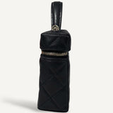 Bolsa Chanel Black Small Caviar Vanity com Ferragens Douradas