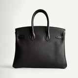 Bolsa Hermès Birkin 25 Togo Gris Misty com Ferragens Palladium