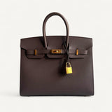 Bolsa Hermès Birkin 25 Epsom Sellier Gris Etain com Ferragens Gold