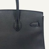 Bolsa Hermès Birkin 35 Epsom Noir com Ferragens Gold