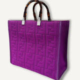 Bolsa Fendi Sunshine Shopper Tote Rosa Atoalhada