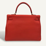 Bolsa Hermès Kelly 35 Capucine com Ferragens Gold