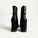 Bota Celine Claude Wedge Ankle Boots Preta