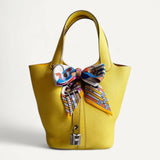 Bolsa Hermès Picotin 18 Limoncello Clemence com Ferragens Palladium