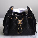Bolsa Chanel 25 Mini Caviar Preta com Ferragens Gold