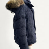 Casaco Burberry Puffer Xadrez Azul - Tam GG
