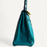 Bolsa Hermès Kelly 32 Vert Verone com Ferragens Palladium