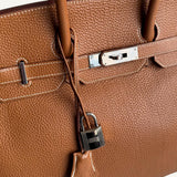 Bolsa Hermès Birkin 35 Togo Gold com Ferragens Palladium