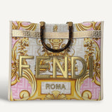 Bolsa Fendi X Versace Sunshine Tote Estampada