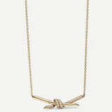 Colar Tiffany Knot em Ouro Amarelo com Diamantes