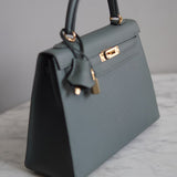 Bolsa Hermès Kelly 25 Epsom Vert Amande com Ferragens Gold
