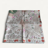 Lenço Hermès 90 Dans Le Bras de Séléné Blanc / Rose / Vert