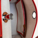 Bolsa Hermès Herbag 31 Orange Mecano com Ferragens Palladium