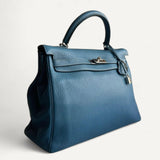 Bolsa Hermès Kelly 32 Togo Cobalt com Ferragens Palladium