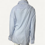 Camisa de Popeline Listrada Azul  Prada