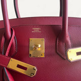 Bolsa Hermès Birkin 30 Rouge Fiv com Ferragens Gold
