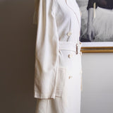 Trench Coat Hermès Paris Wool Creme