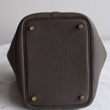 Bolsa Hermès Picotin 18 Clemence Vert Loden com Ferragens Gold