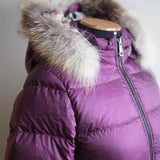 Jaqueta Burberry Nylon com Pêlos Burgundy