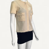 Casaco Chanel em Tweed Off-white