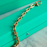 Pulseira Tiffany Elos Grandes em Ouro Amarelo