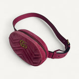 Pochette Gucci GG Marmont em Suede Pink