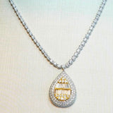 Colar de Riveira Pavê Yellow Fancy em Gota P13,9 - 3,94CT