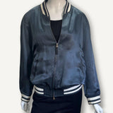 Jaqueta de Baseball Louis Vuitton de Nylon Bordada Azul