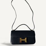 Bolsa Hermès Constance Elan Epsom Noir com Ferragens Gold