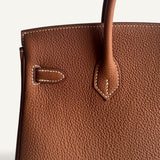 Bolsa Hermès Birkin 25 Togo Gold com Ferragens Palladium
