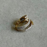 Piercing em Ouro Amarelo 18K com  Brilhantes e Diamantes Yellow Fancy