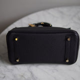 Bolsa Hermès Birkin 25 Togo Noir com Ferragens Gold