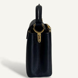 Bolsa Louis Vuitton Capucines Mini Preta com Ferragens Douradas