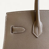Bolsa Hermès Birkin 30 Epsom Sellier Etoupe com Ferragens Palladium