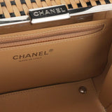 Bolsa Chanel Raffia Patent Small CC Filigree Vanity Case Preta
