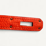 Bolsa Hermès Kelly 35 Togo Orange com Ferragens Gold