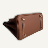 Bolsa Hermès Birkin 25 Togo Gold com Ferragens Gold
