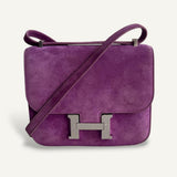 Bolsa Hermès Constance 18 Doblis Violet Clair com Ferragens Palladium