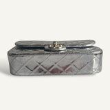 Bolsa Chanel Mirror Backpack w/ Star Coin Calfskin Prata
