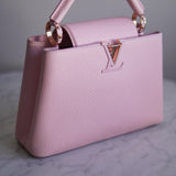 Bolsa Louis Vuitton Capucines Couro Rose