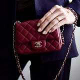 Bolsa Chanel Mini Square Flap Vinho