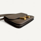 Bolsa  Hermès Constance 18 Swift Etoupe com Ferragens Gold