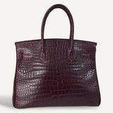 Bolsa Hermès Birkin 25 Croco Matte Rouge com Ferragens Gold