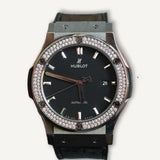 Relógio Hublot Classic Fusion Titanium Deep Blue Com diamantes 38mm